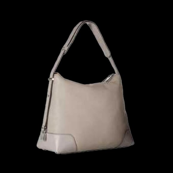 Michael Kors Large Crosby Pearl Grey Shoulder BAG NWT - Picture 3 of 5